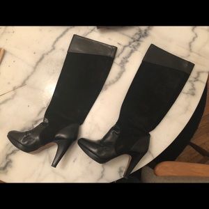 Max Studio Leather & Suede Platform Boots